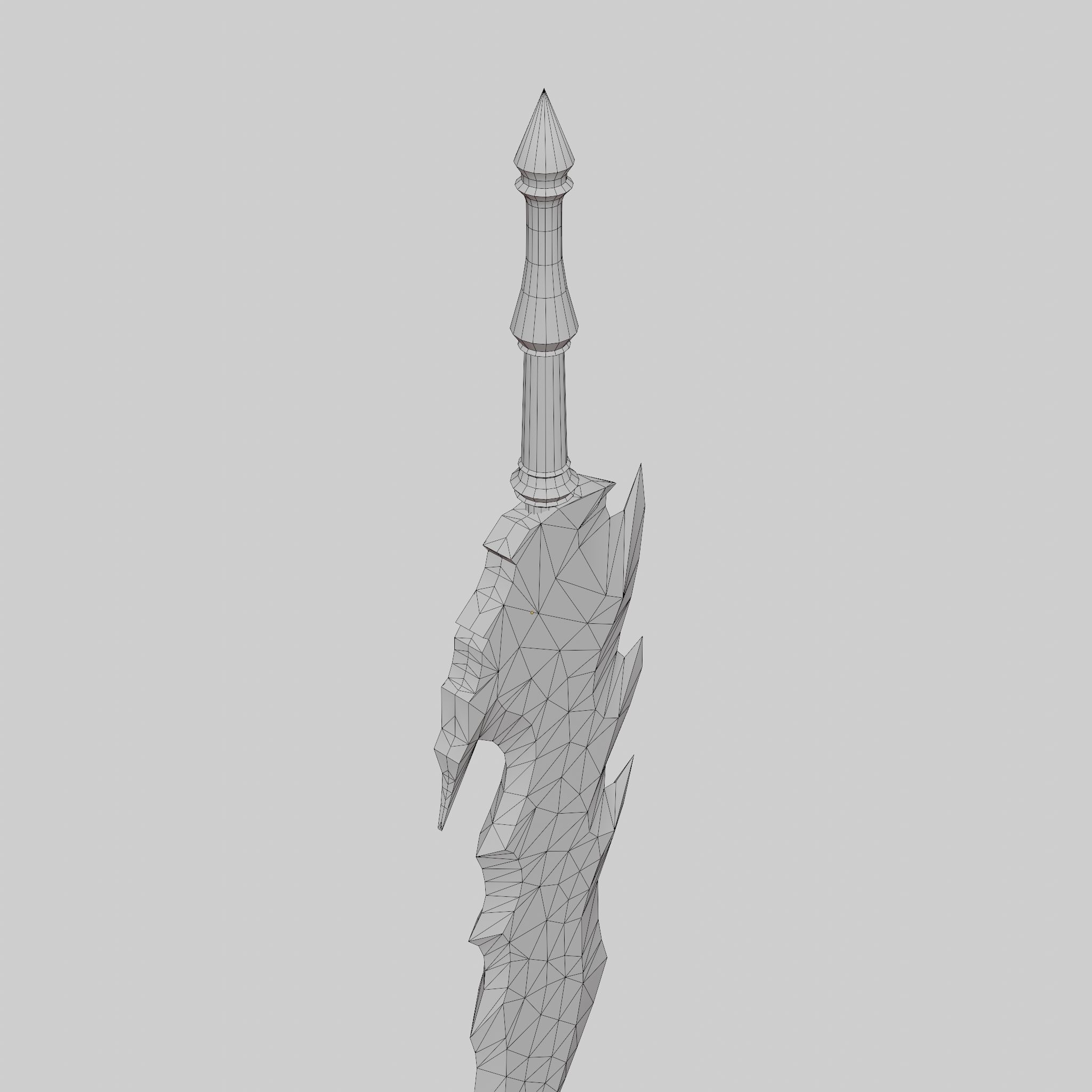 Wounded Sword Emerald Green Low-poly 3D model_18