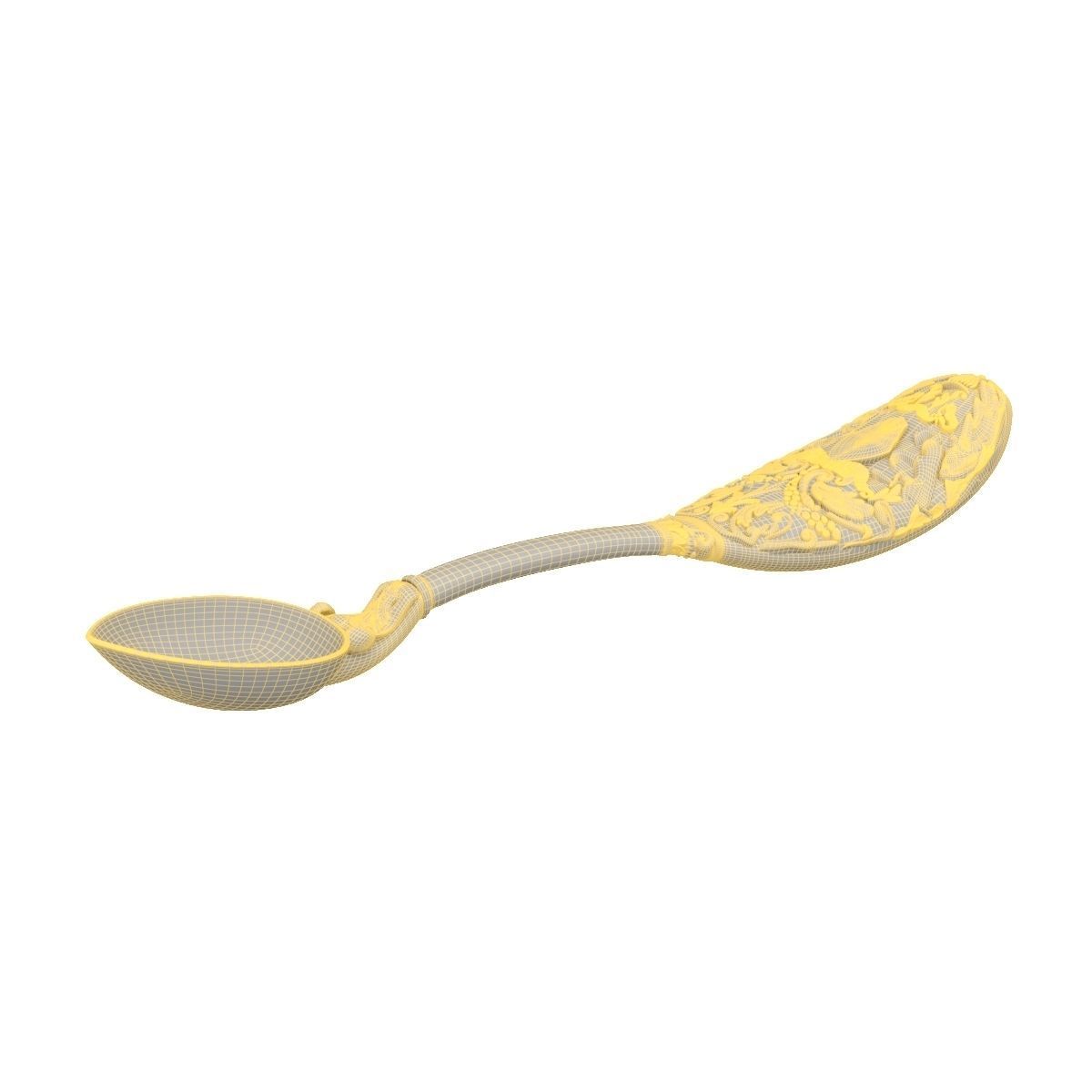 Decorative hay-day Honormen Class 1936 Carved spoon 3D model_6