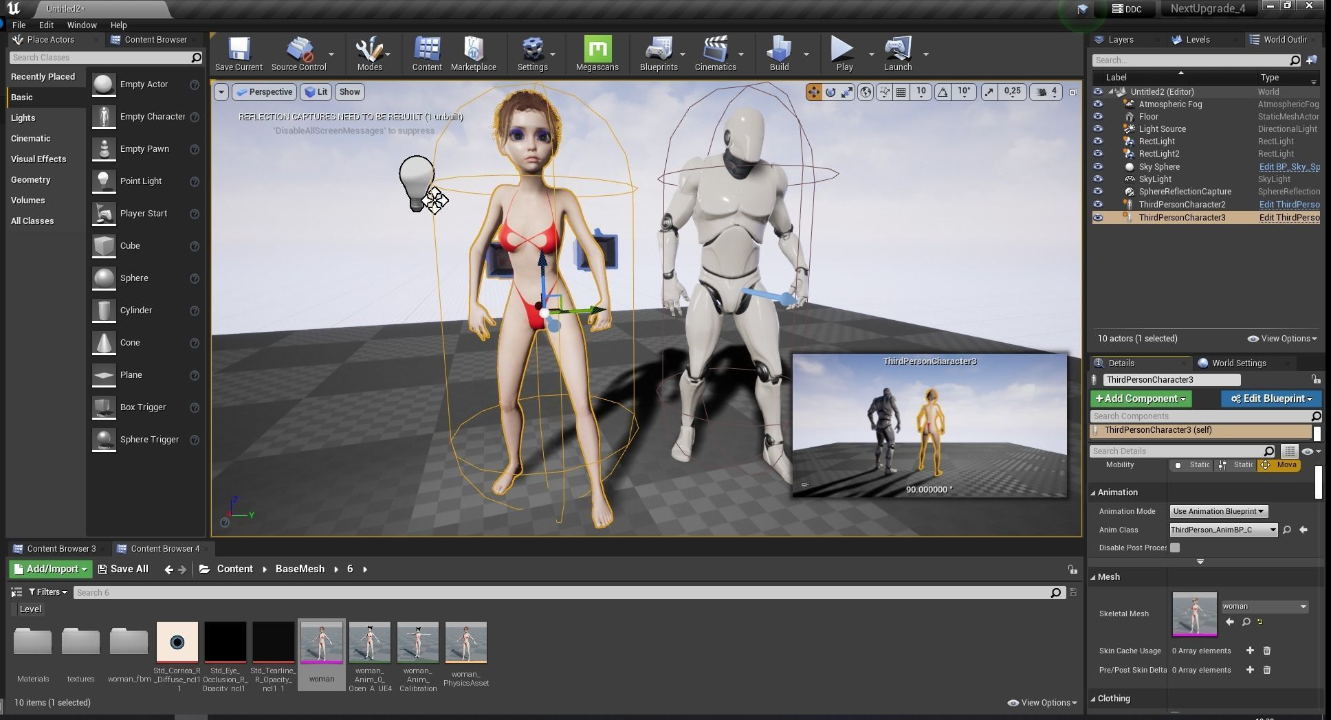 Stylized Cute woman Low-poly 3D model_26