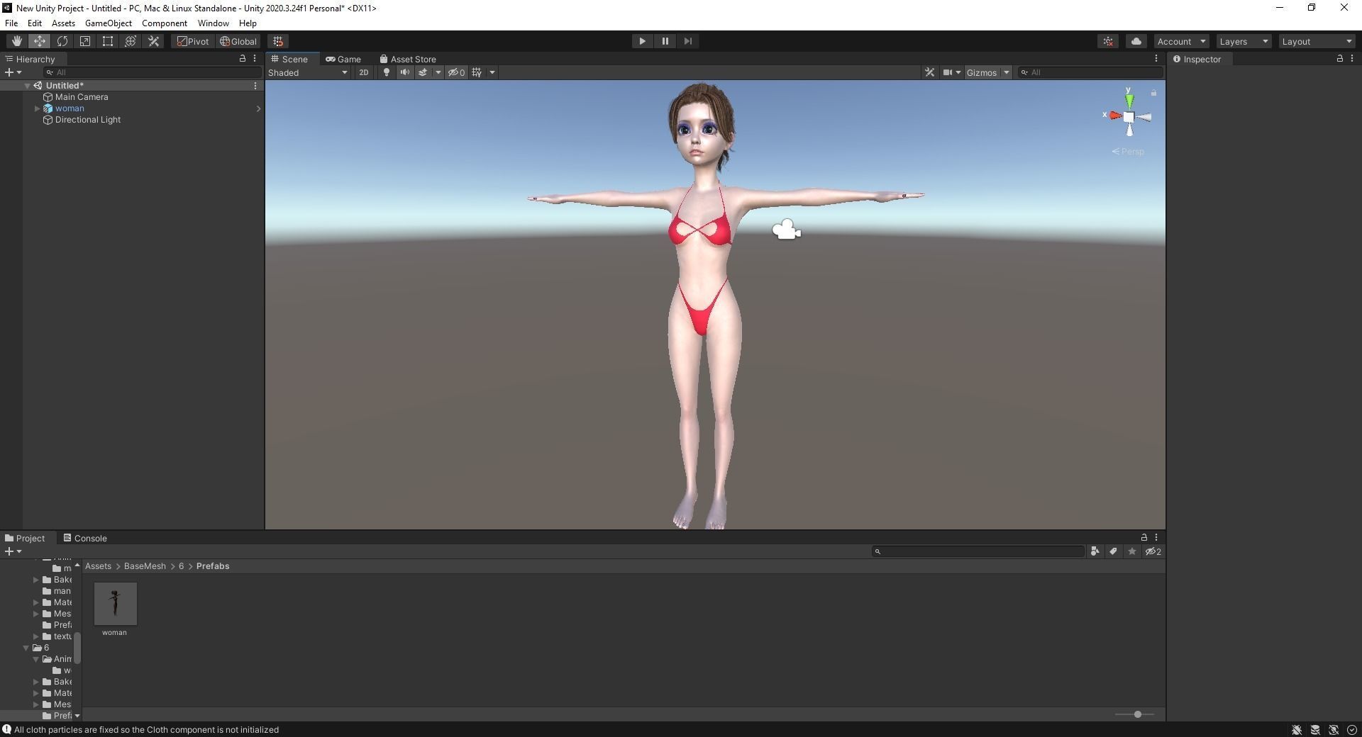 Stylized Cute woman Low-poly 3D model_31