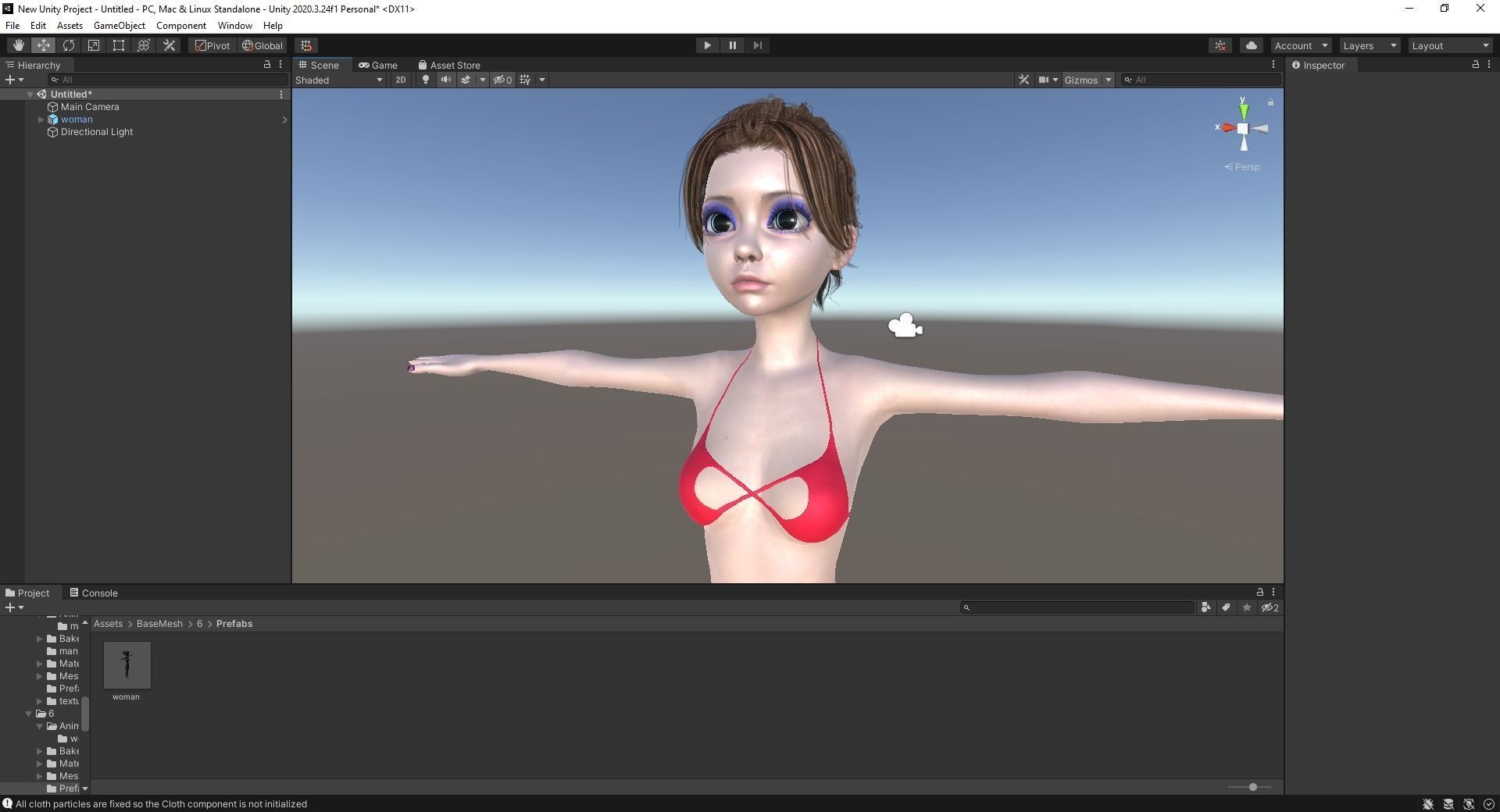 Stylized Cute woman Low-poly 3D model_32