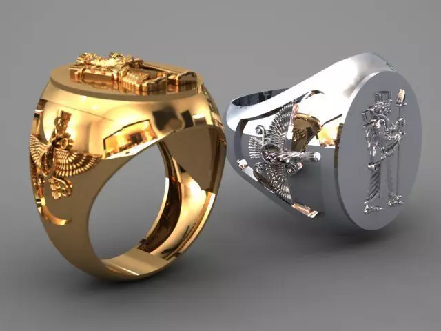 Farahvar signet - Achaemenid 3D print model