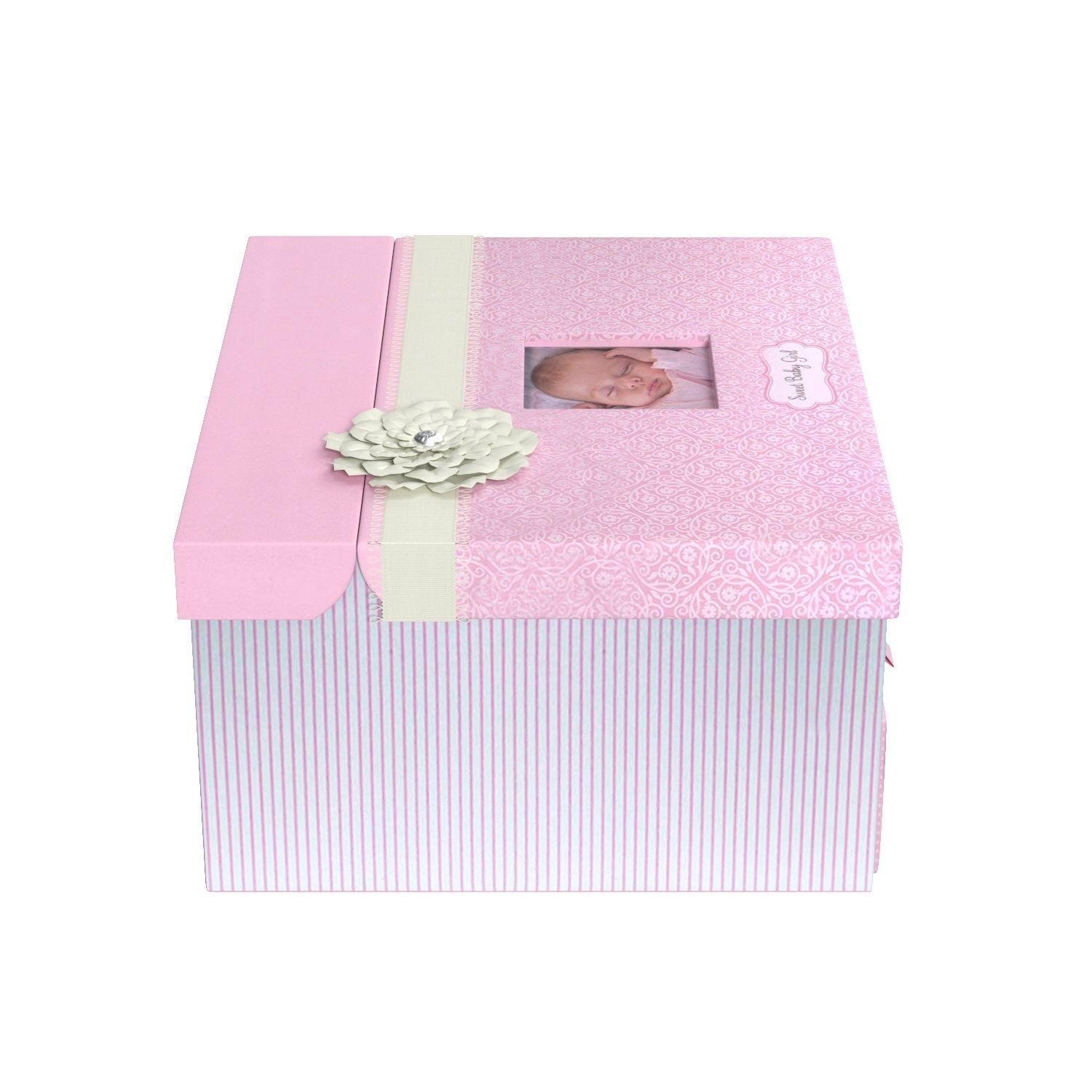 C R Gibson Pink Baby Girl Large Keepsake Box 3D model_2