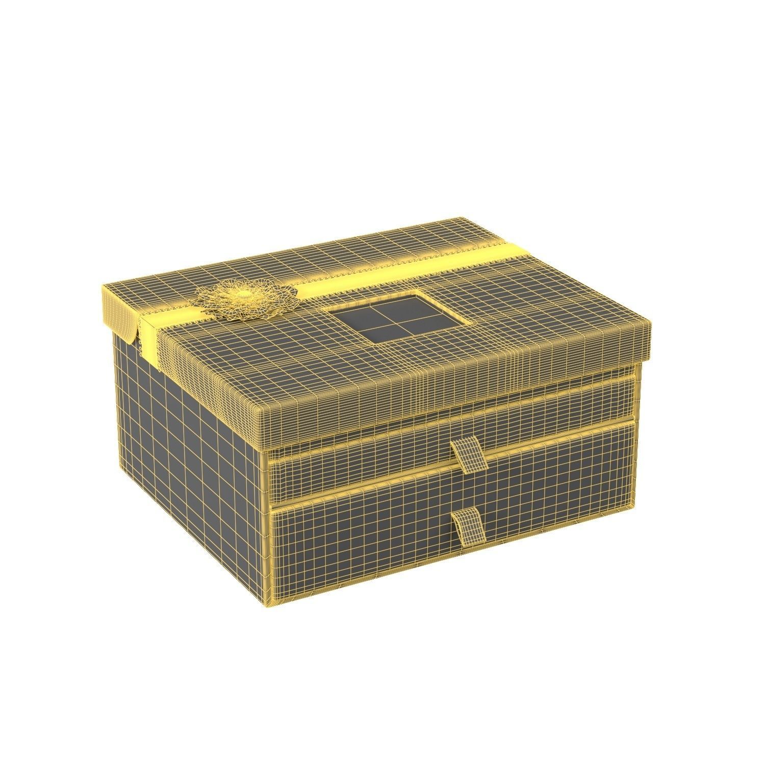 C R Gibson Pink Baby Girl Large Keepsake Box 3D model_6