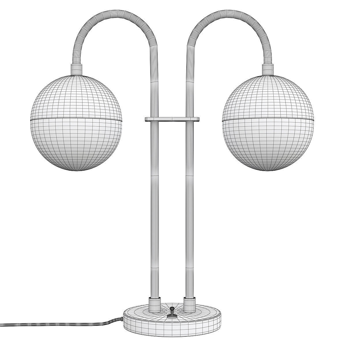 3D model CEDAR AND MOSS DOUBLE TABLE LAMP VR / AR / lowpoly CGTrader