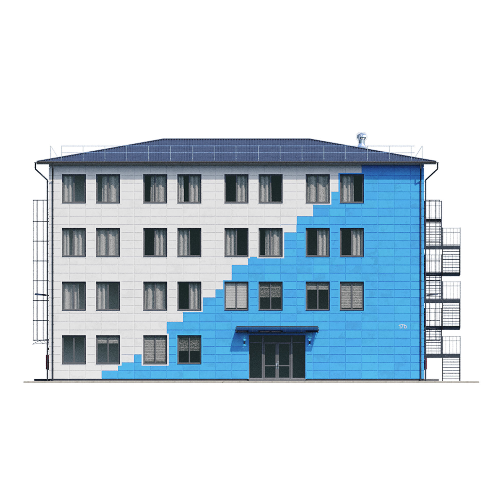 Factory building V2 3D model_6