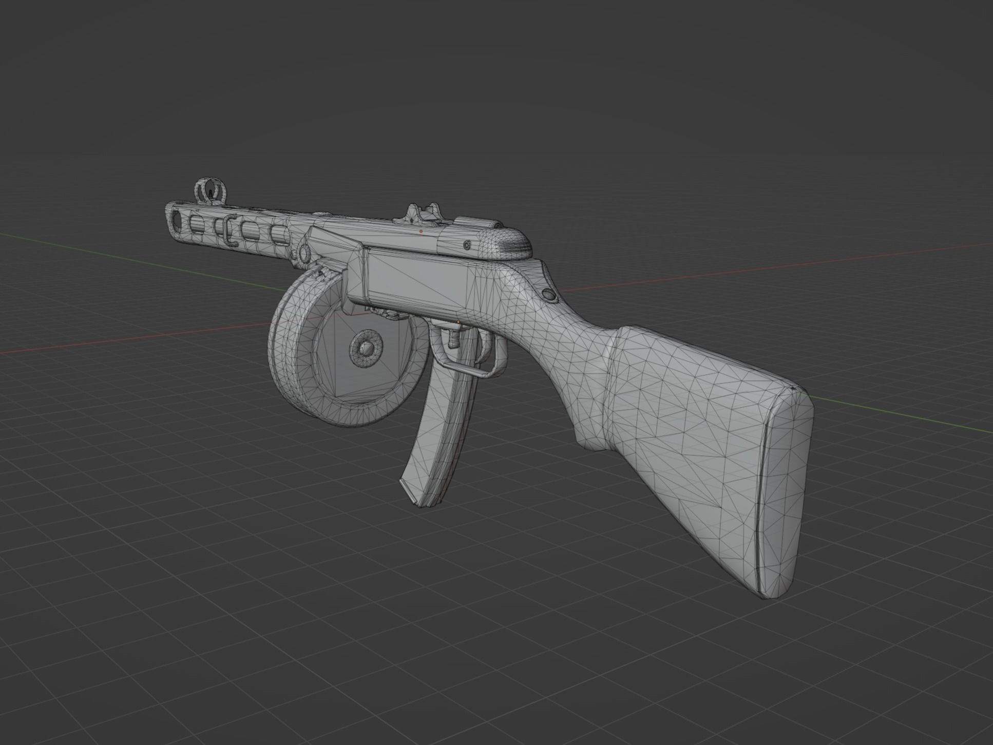 PPSH 41 Low-poly 3D model_4