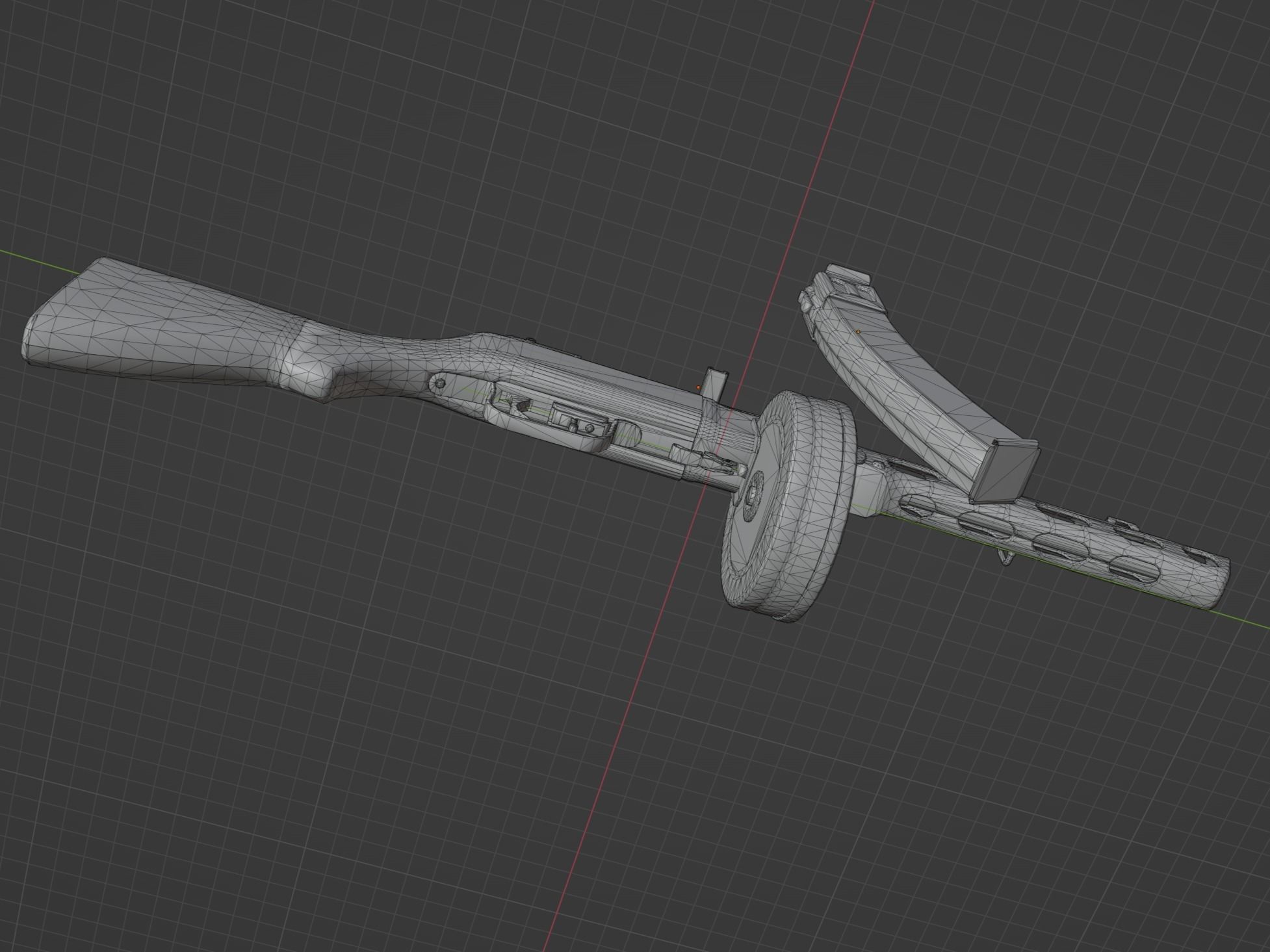 PPSH 41 Low-poly 3D model_9