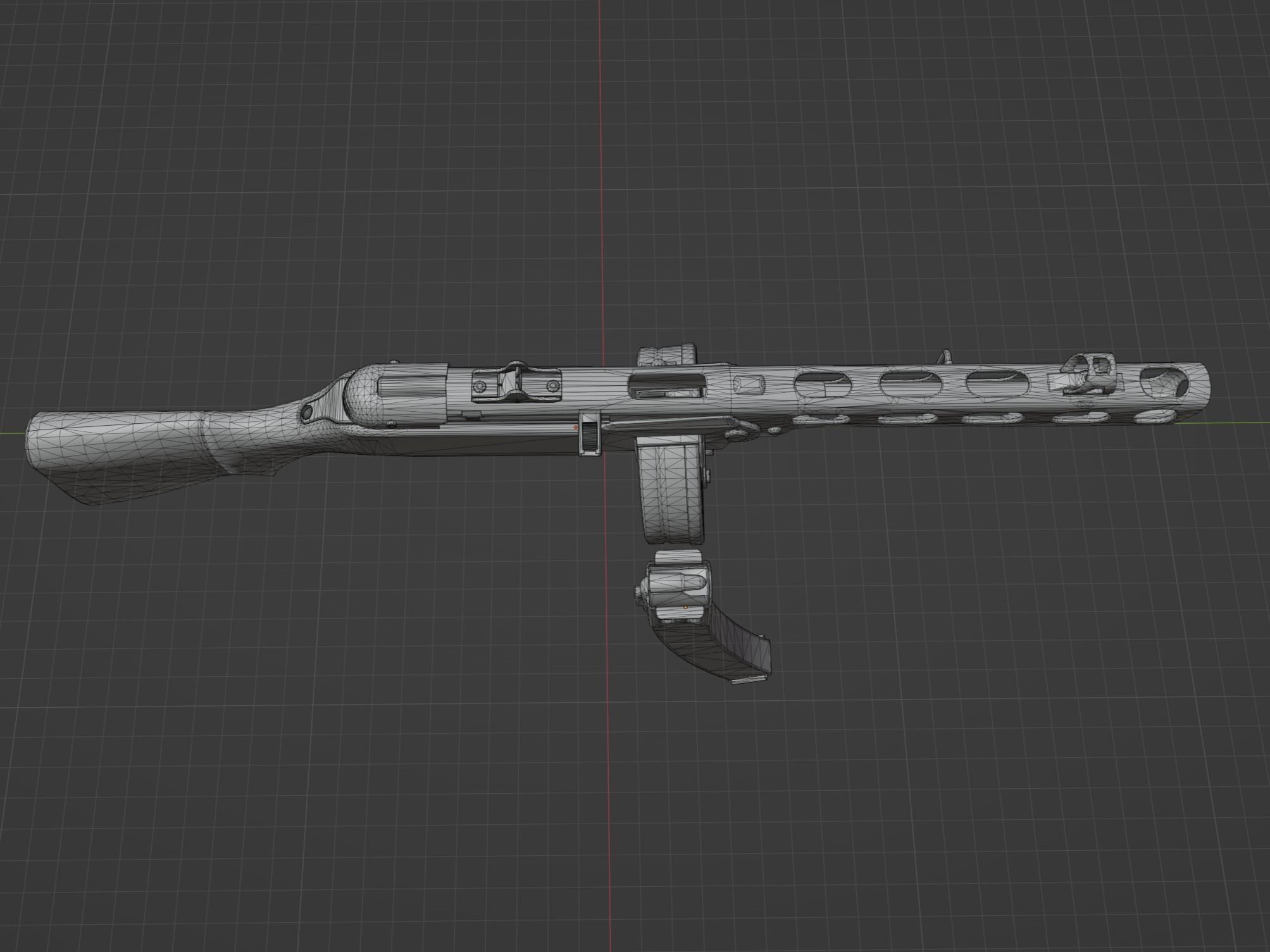 PPSH 41 Low-poly 3D model_8
