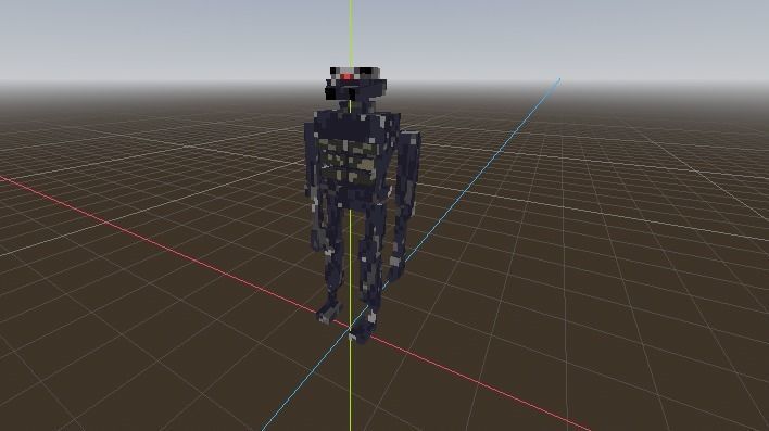 Robot Low-poly 3D model_2