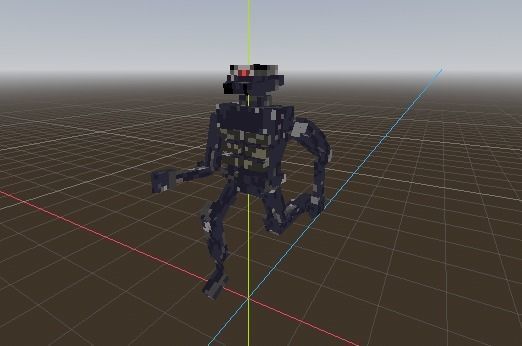 Robot Low-poly 3D model_1