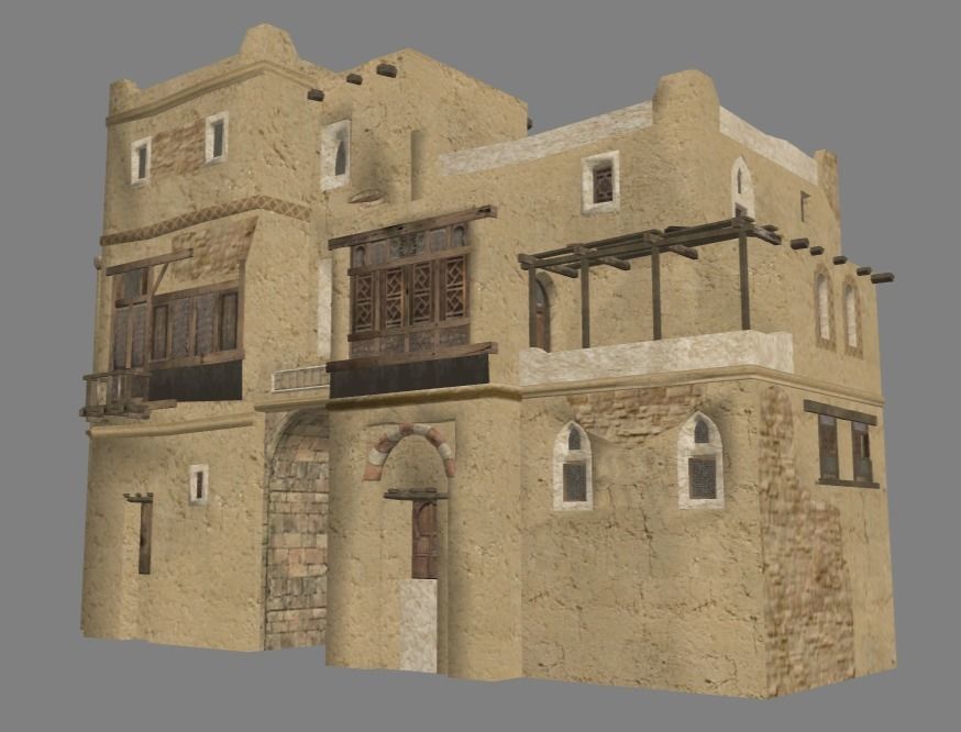 Arabian - House Collection Low-poly 3D model_6