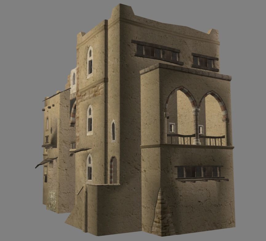Arabian - House Collection Low-poly 3D model_3