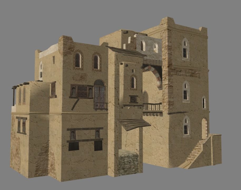 Arabian - House Collection Low-poly 3D model_4