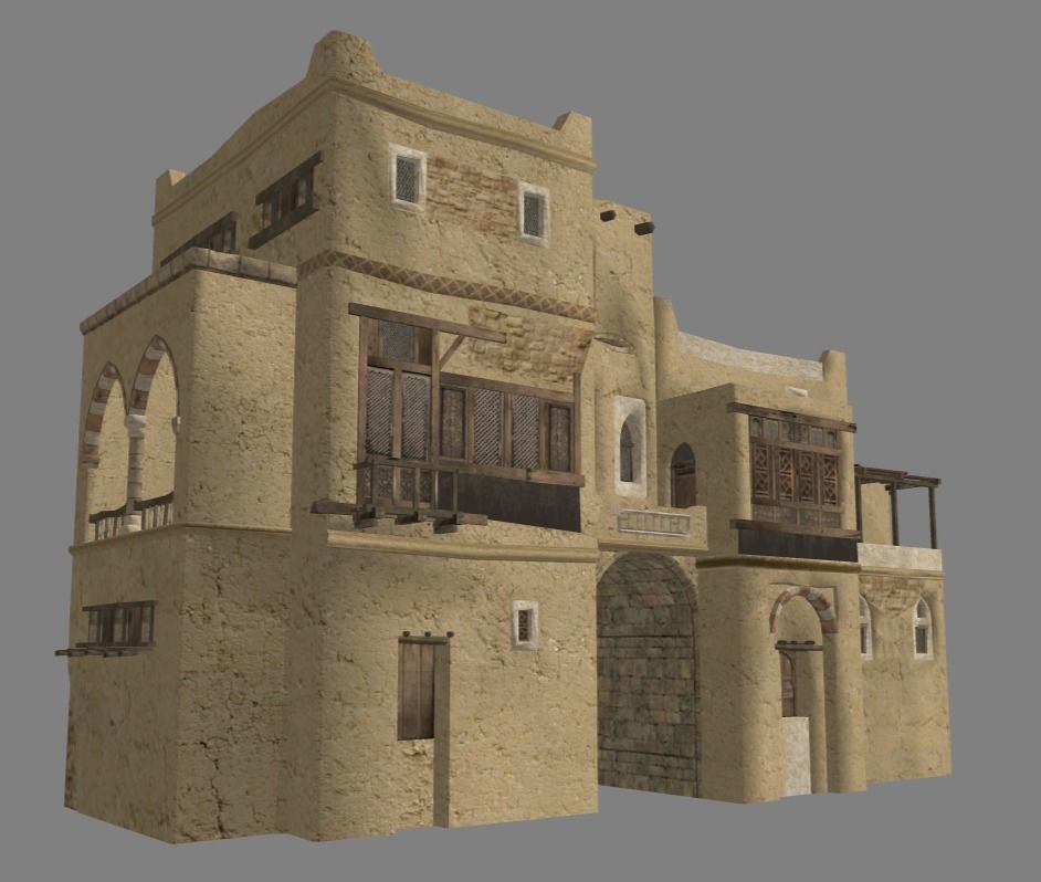 Arabian - House Collection Low-poly 3D model_2