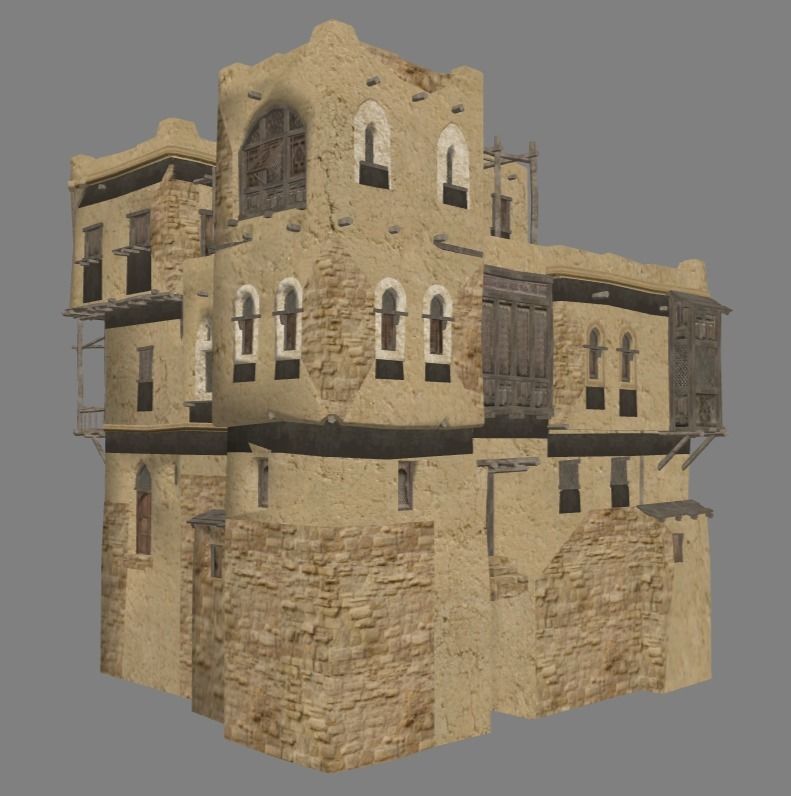 Arabian - House Collection Low-poly 3D model_12