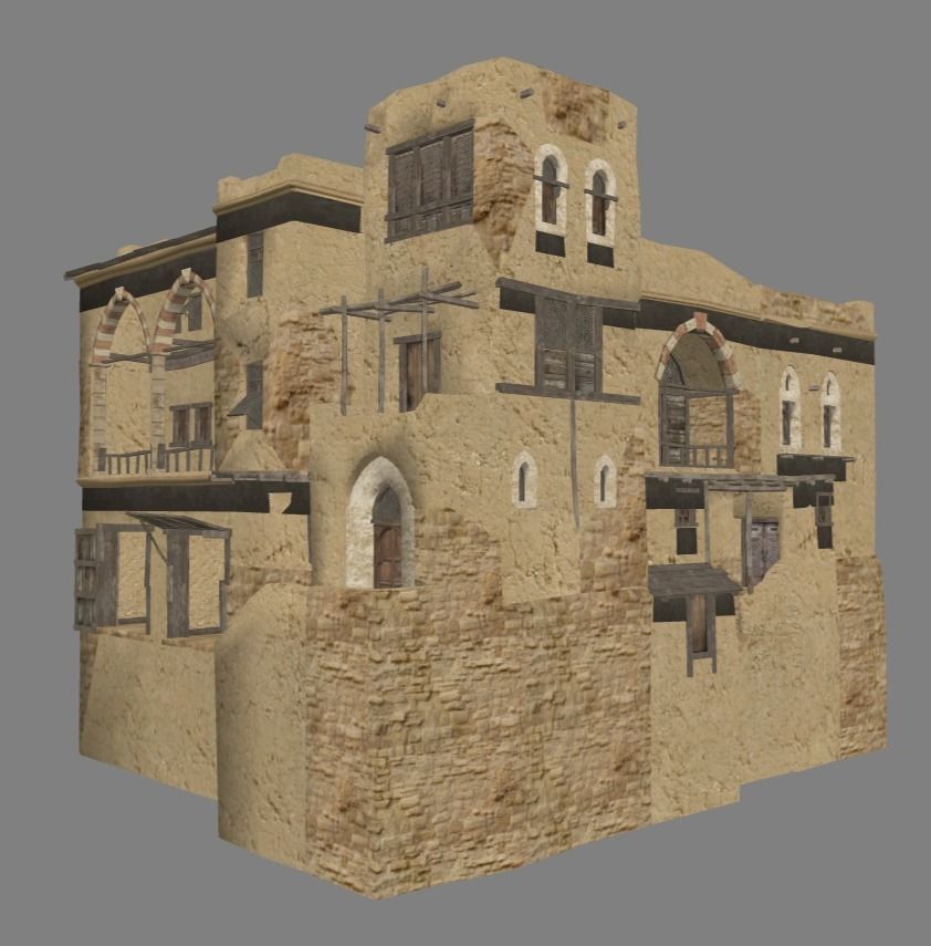Arabian - House Collection Low-poly 3D model_19