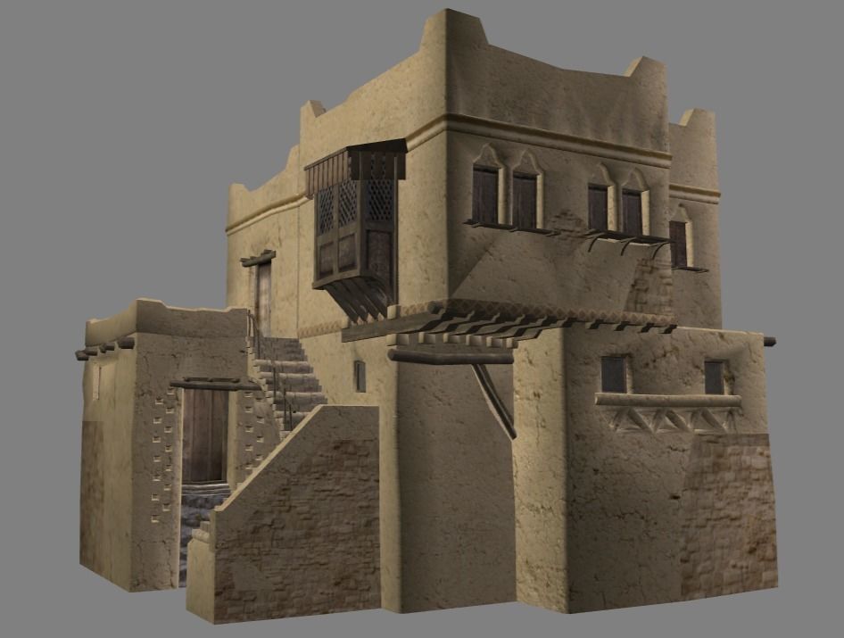 Arabian - House Collection Low-poly 3D model_11