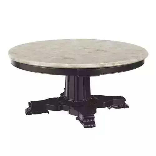 Anglo-Indian Marble and Ebonized Mahogany Centre Table 3D model