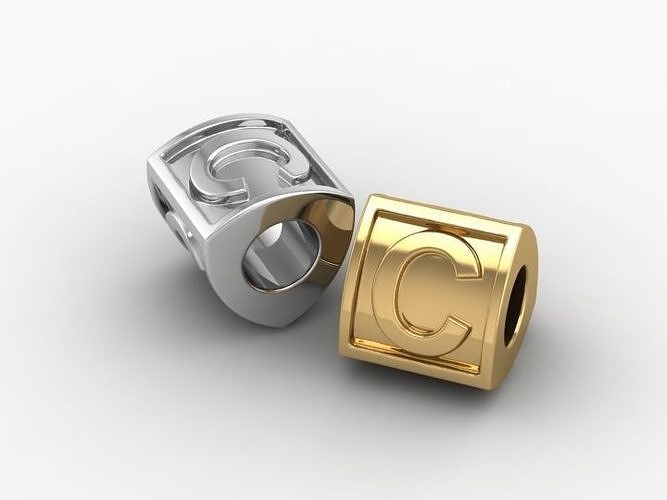 Bead charm C 3D print model