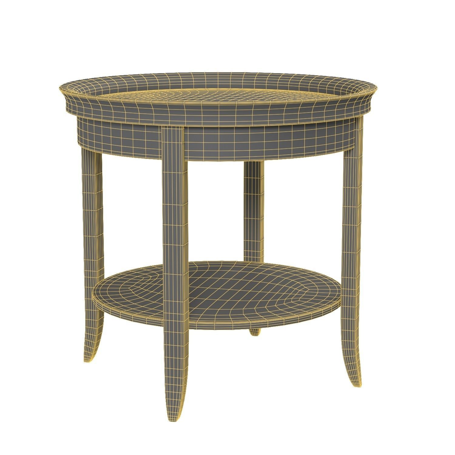Aberta Traditional Accent Table 3D model_6