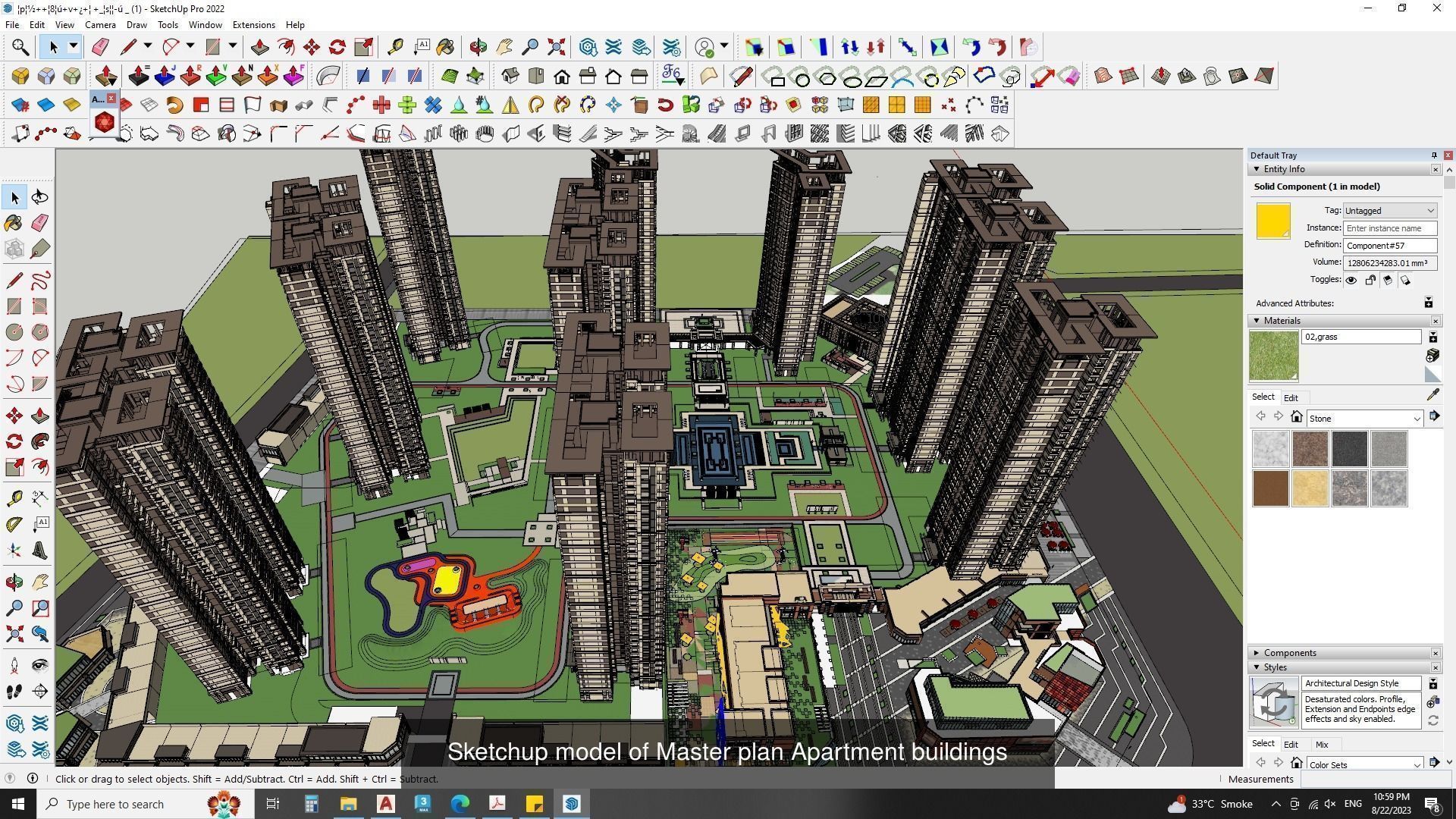 3d commercial building with Master plan collection 1 _4