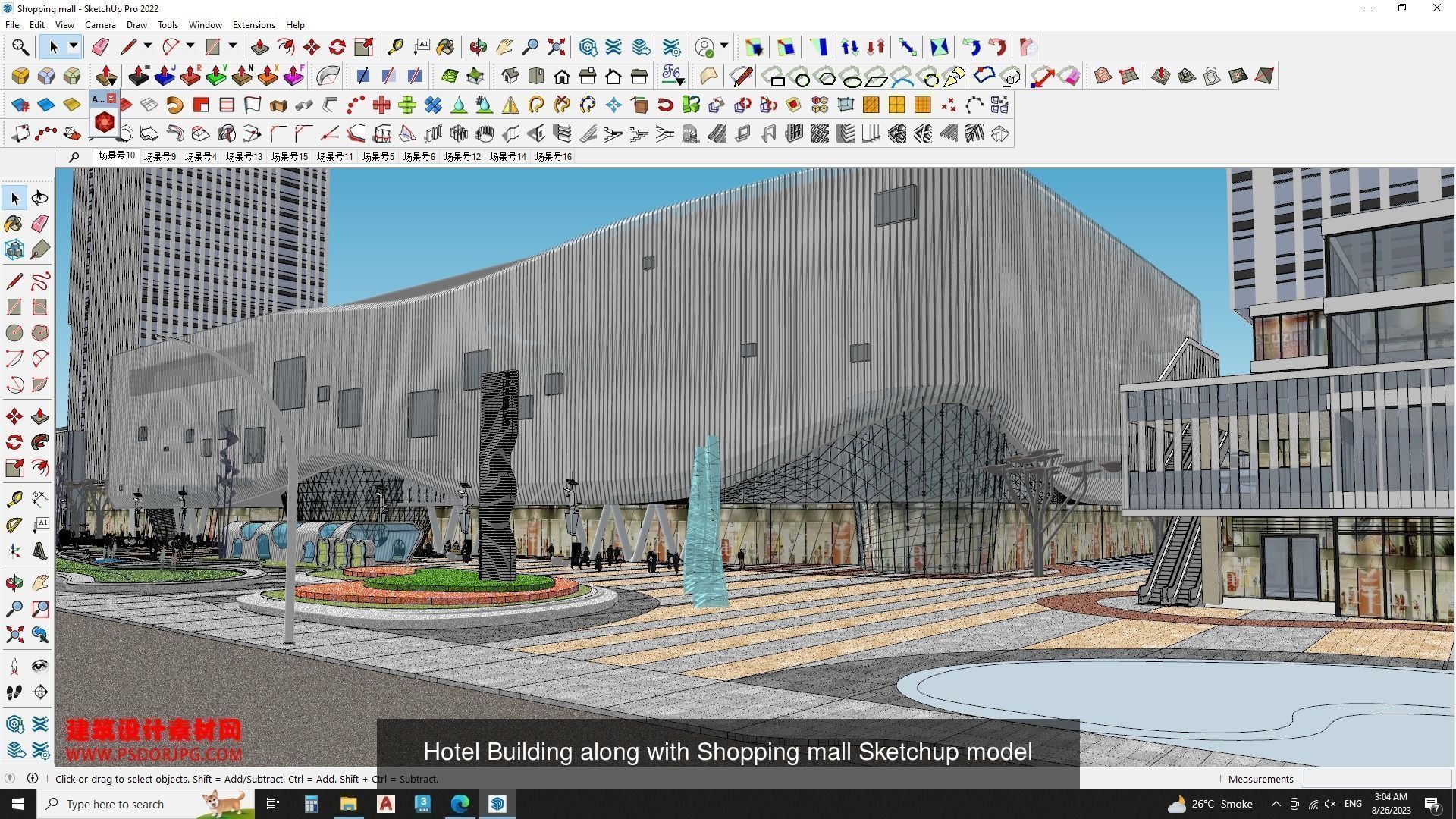 3d commercial building with Master plan collection 1 _2