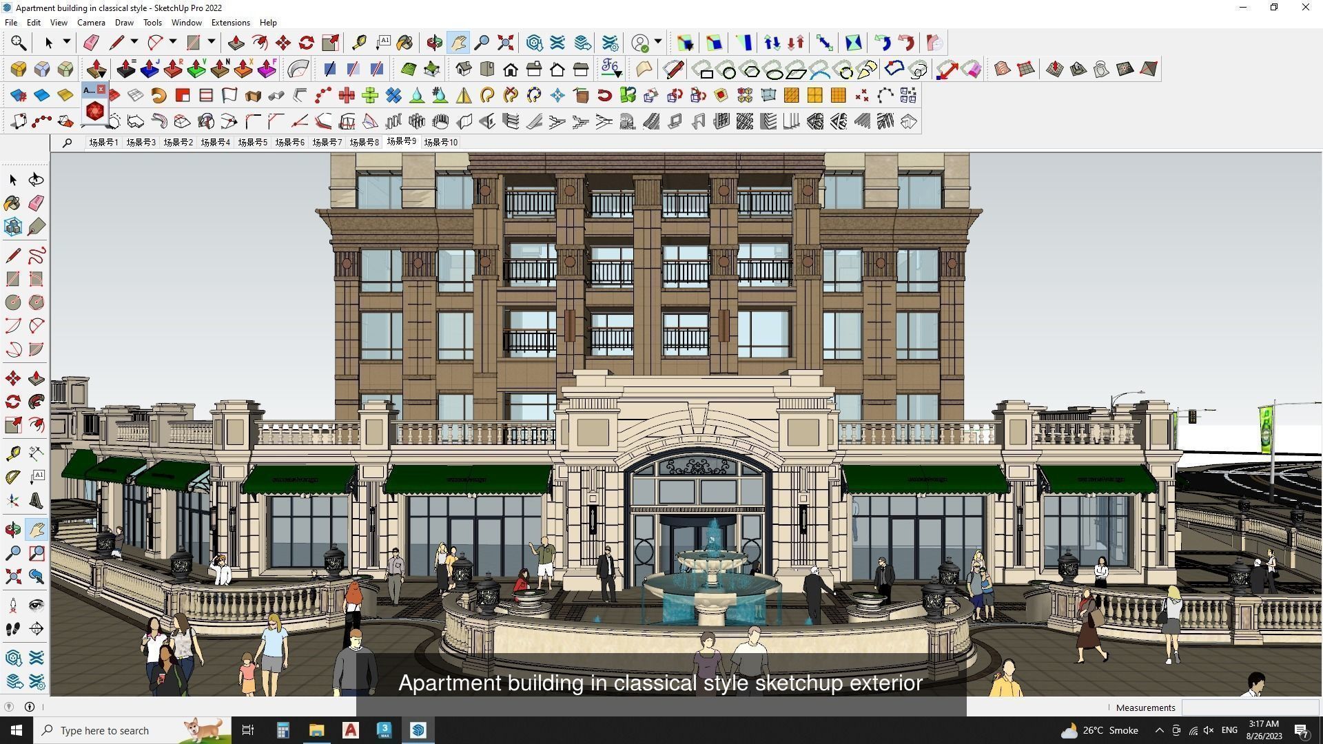 3d commercial building with Master plan collection 1 _6
