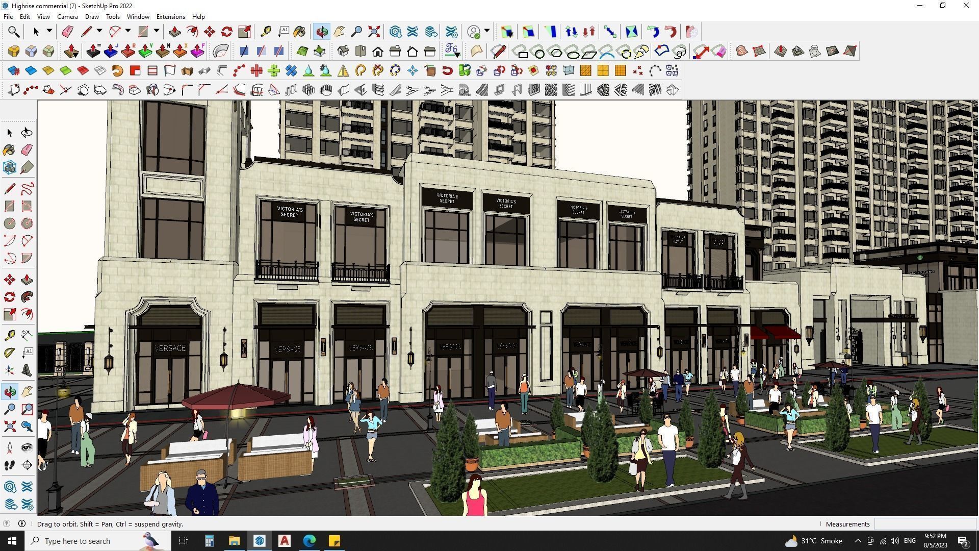 3d commercial building with Master plan collection 2 _1