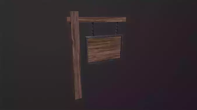 Medieval Signboard 3D Model