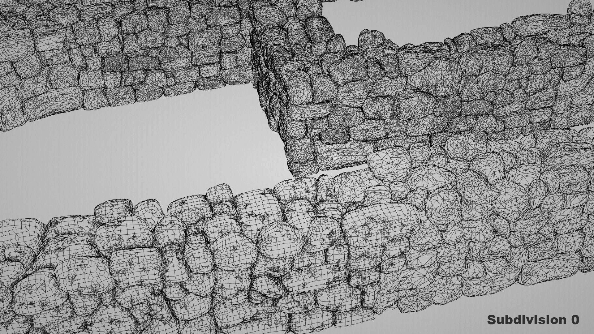 Country Style Walls Low-poly 3D model_13