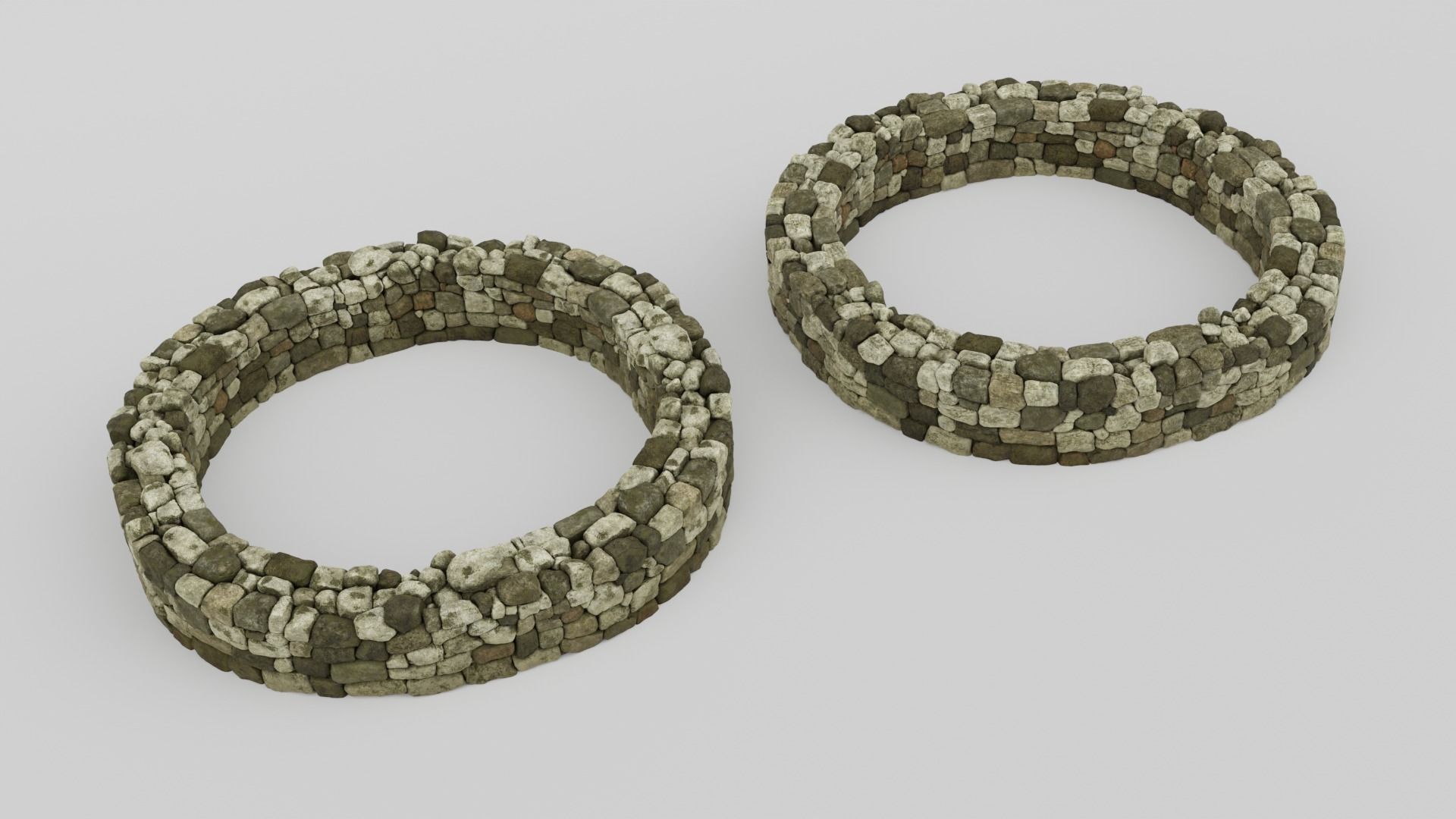 Country Style Walls Low-poly 3D model_6