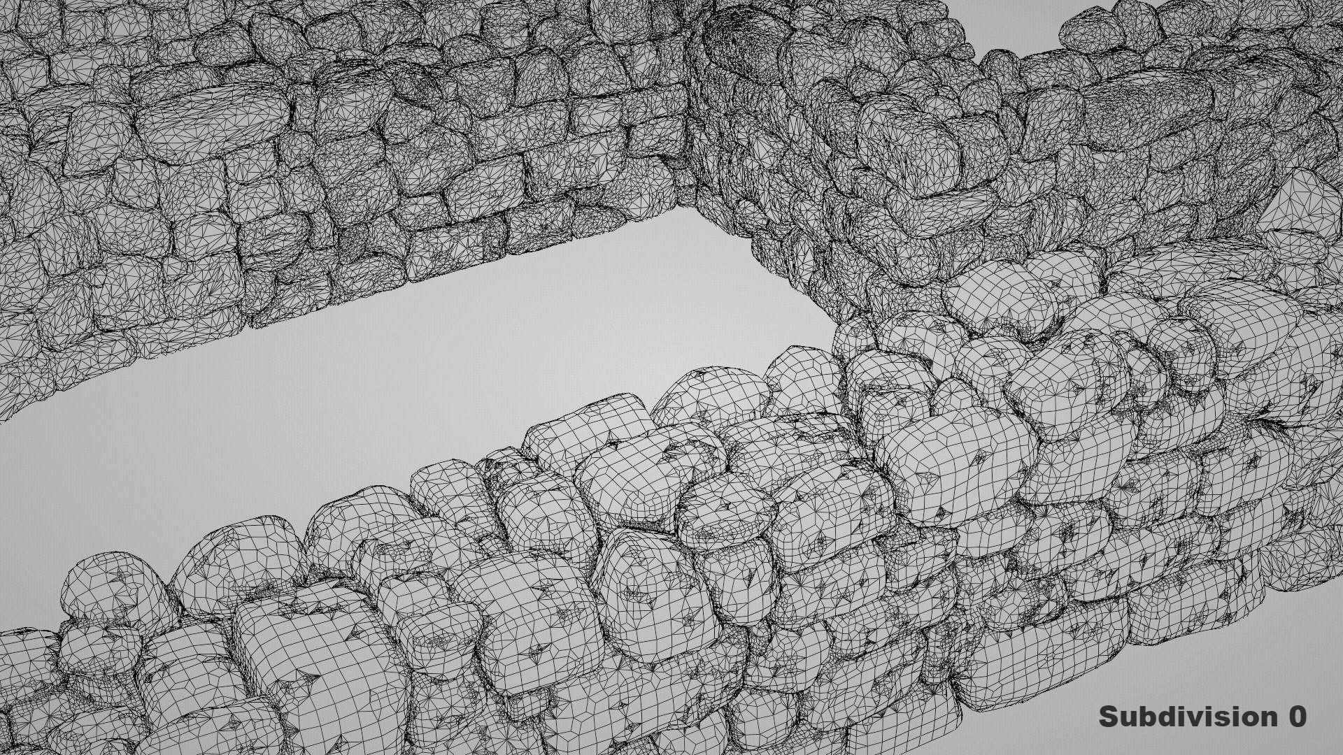 Country Style Walls Low-poly 3D model_15