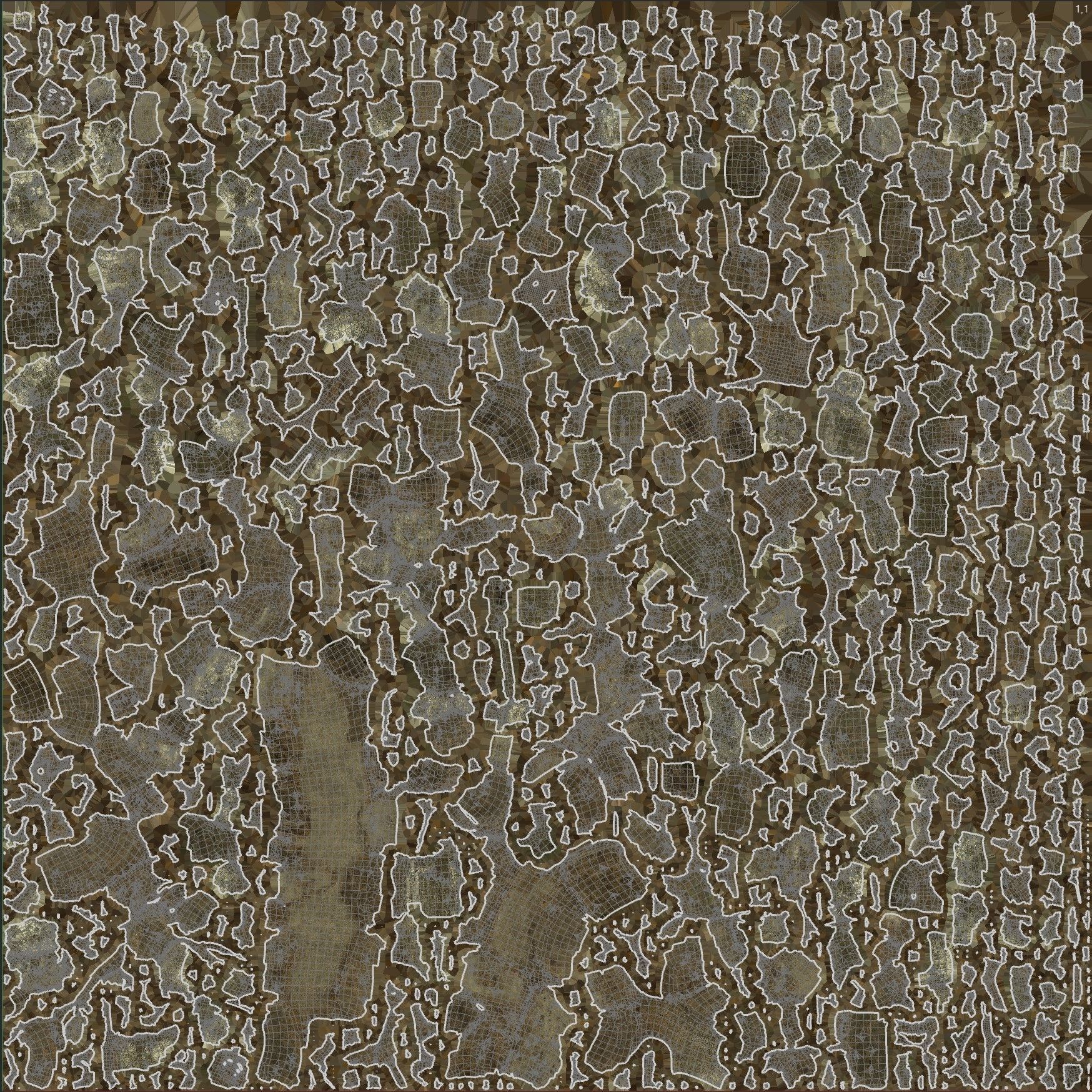 Country Style Walls Low-poly 3D model_9