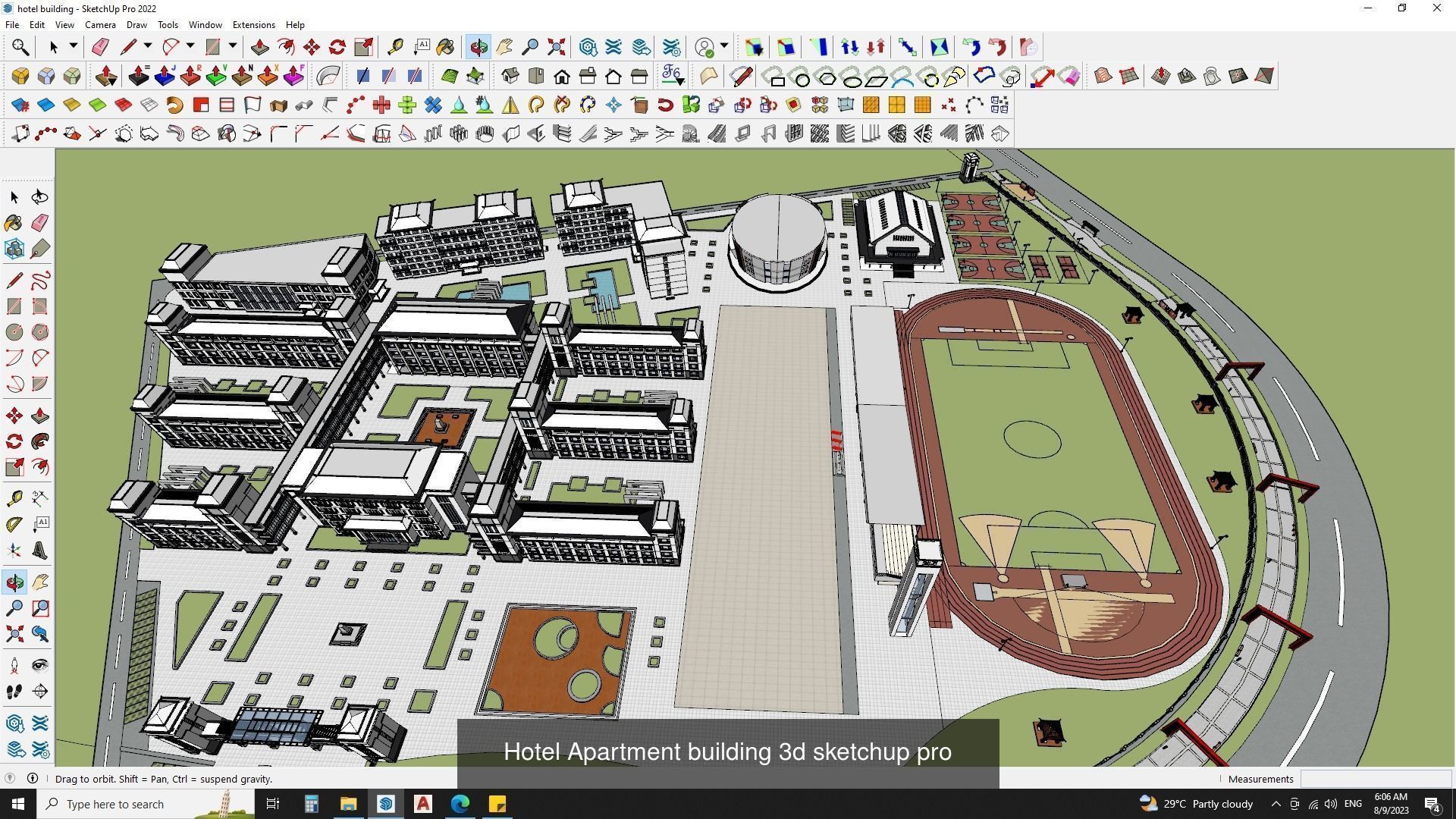 3d commercial building with Master plan collection 3 _4