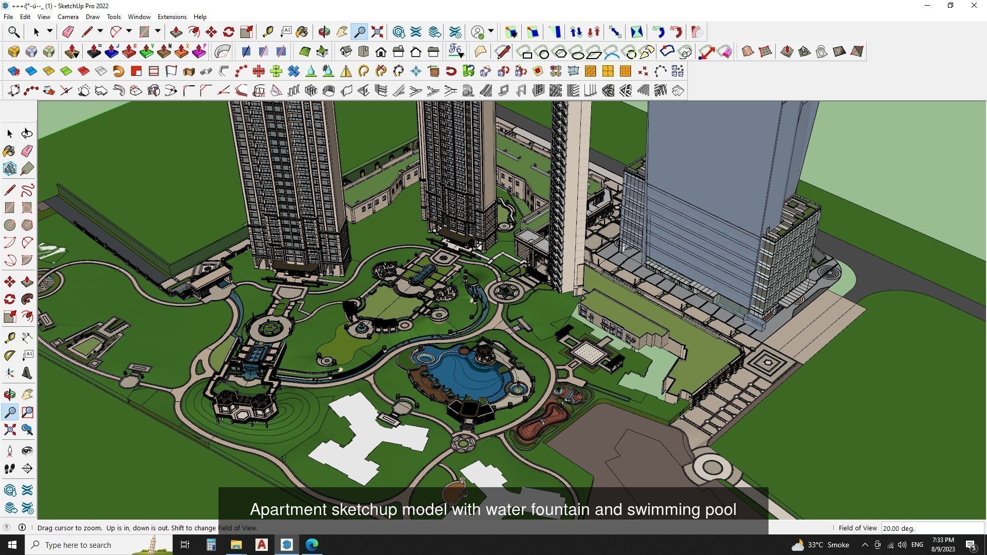 3d commercial building with Master plan collection 3 _9