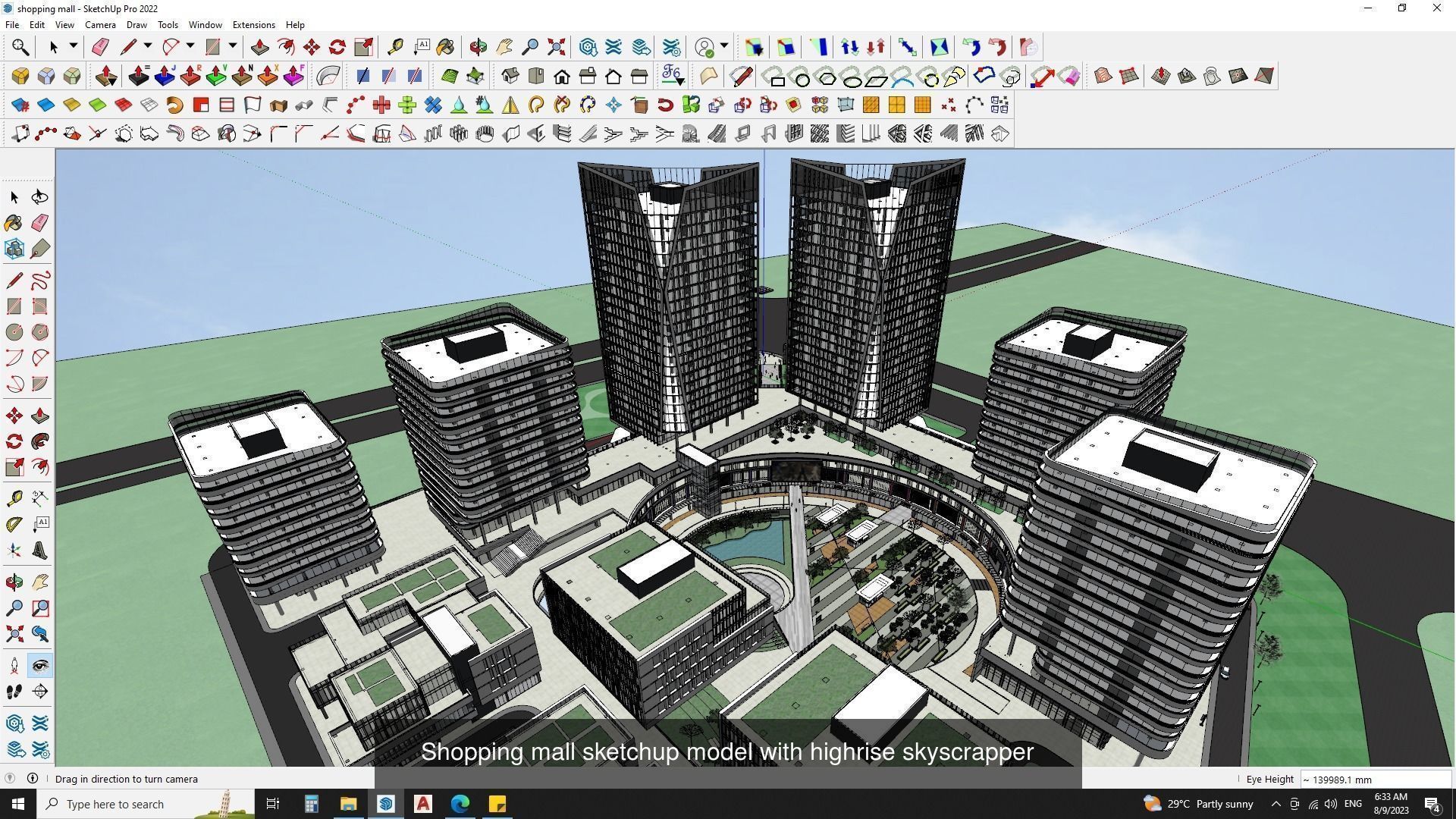 3d commercial building with Master plan collection 3 _8