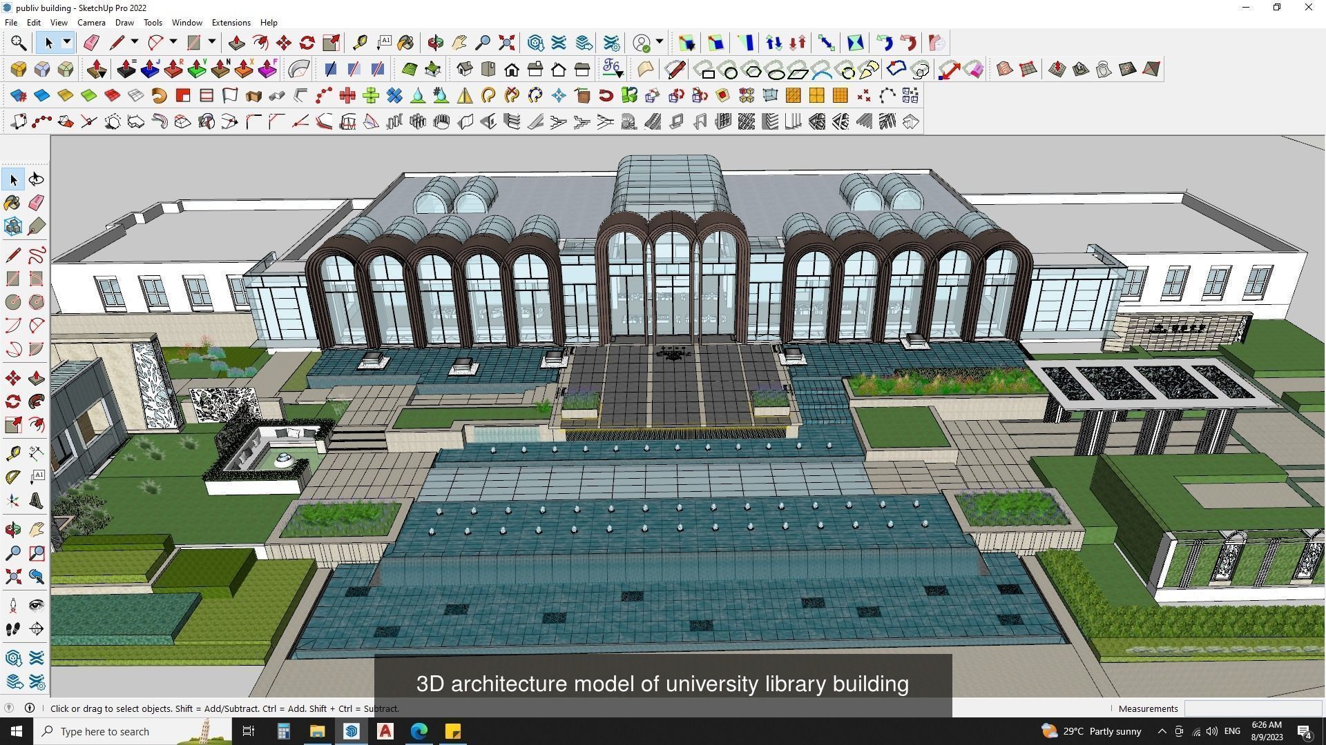 3d commercial building with Master plan collection 3 _7