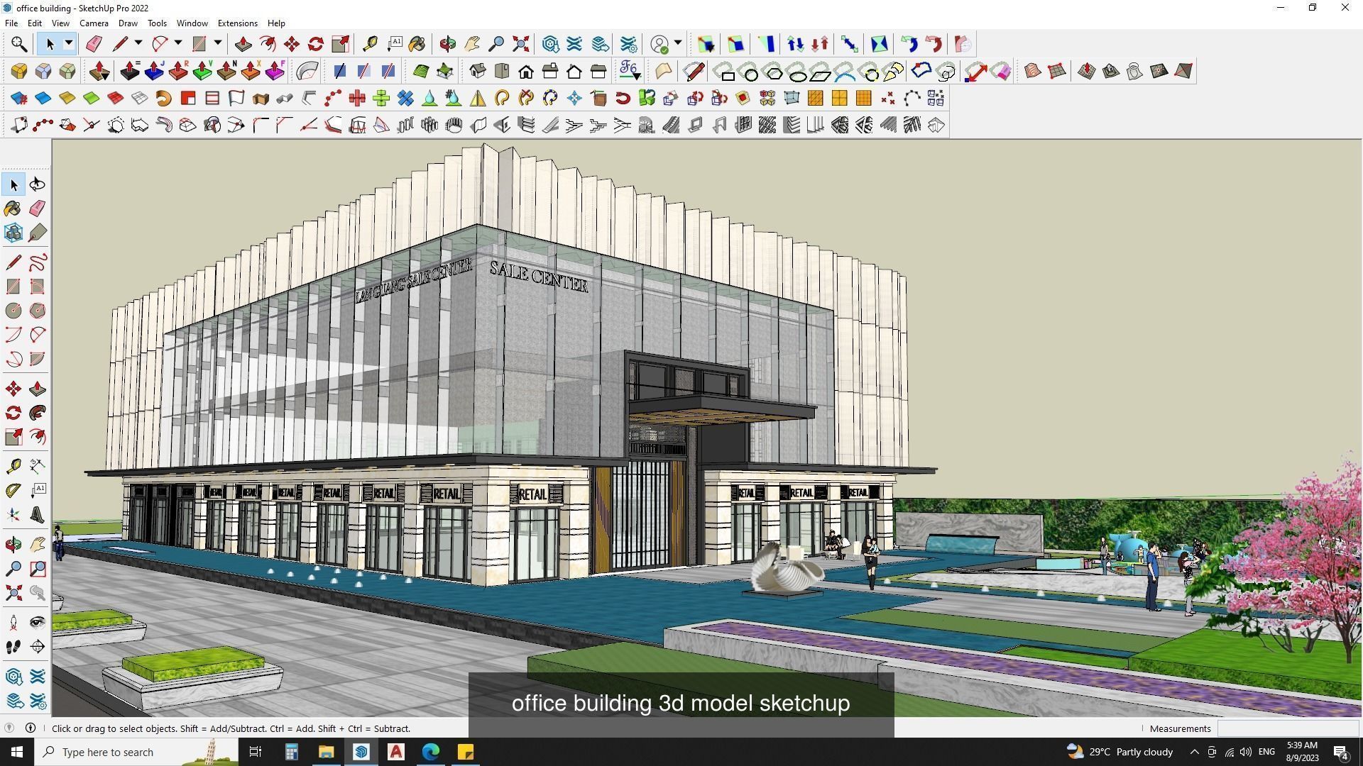 3d commercial building with Master plan collection 3 _3