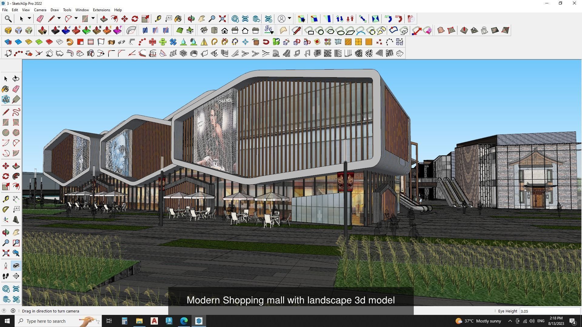 3d commercial building with Master plan collection 4 _6