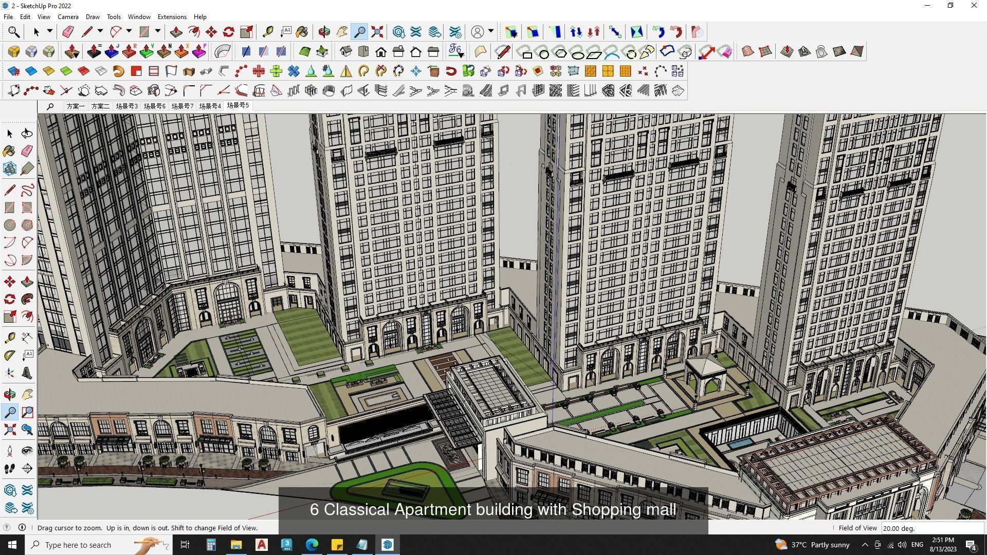 3d commercial building with Master plan collection 4 _7