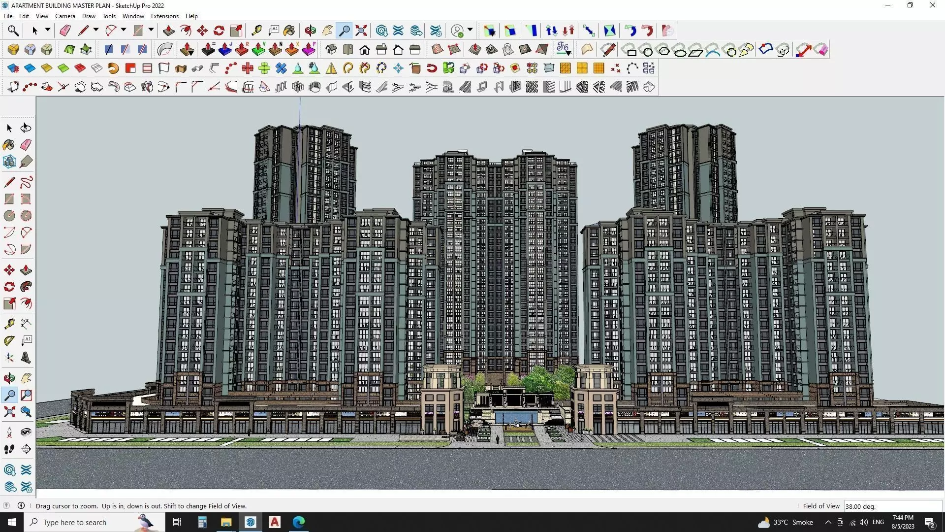 3d commercial building with Master plan collection 5 _0