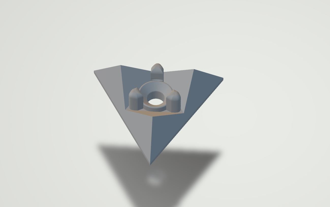  Gold earrings with single diamond - in the shape of a triangle Free 3D print model_12