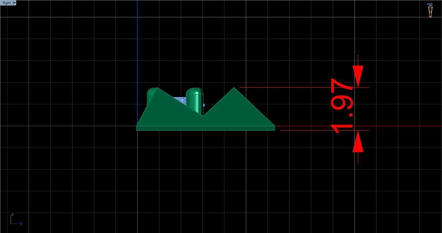  Gold earrings with single diamond - in the shape of a triangle Free 3D print model_11