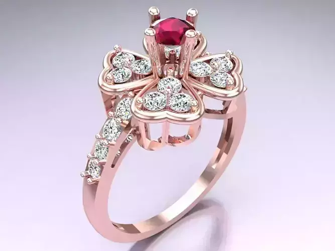 Flower Rings - Womens Ring - SN854