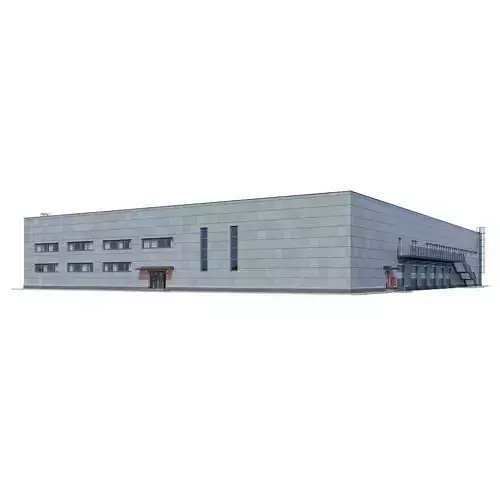 Factory building V4 3D model