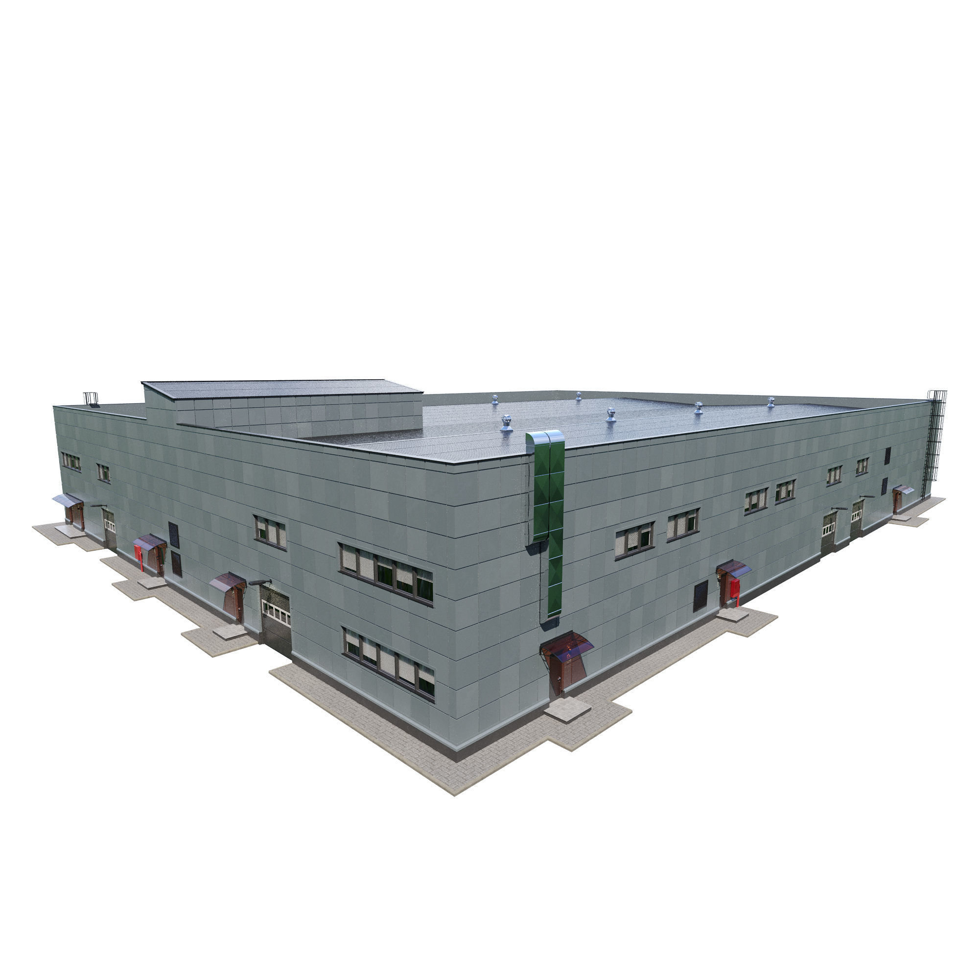 Factory building V4 3D model_4