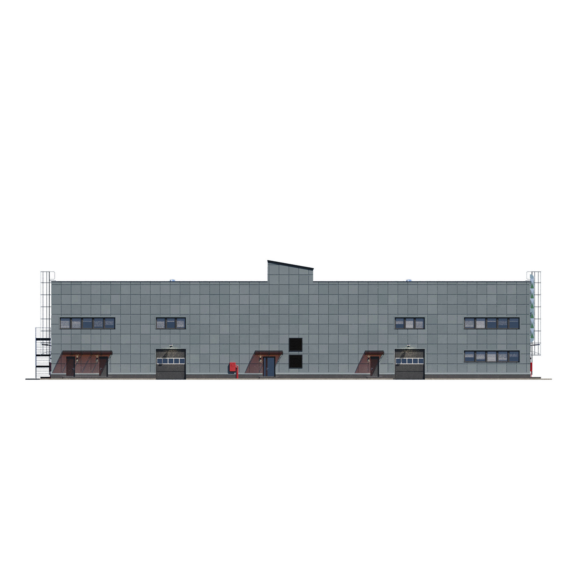 Factory building V4 3D model_8