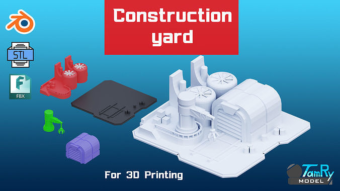 Construction yard Red Alert 2 Free 3D print model