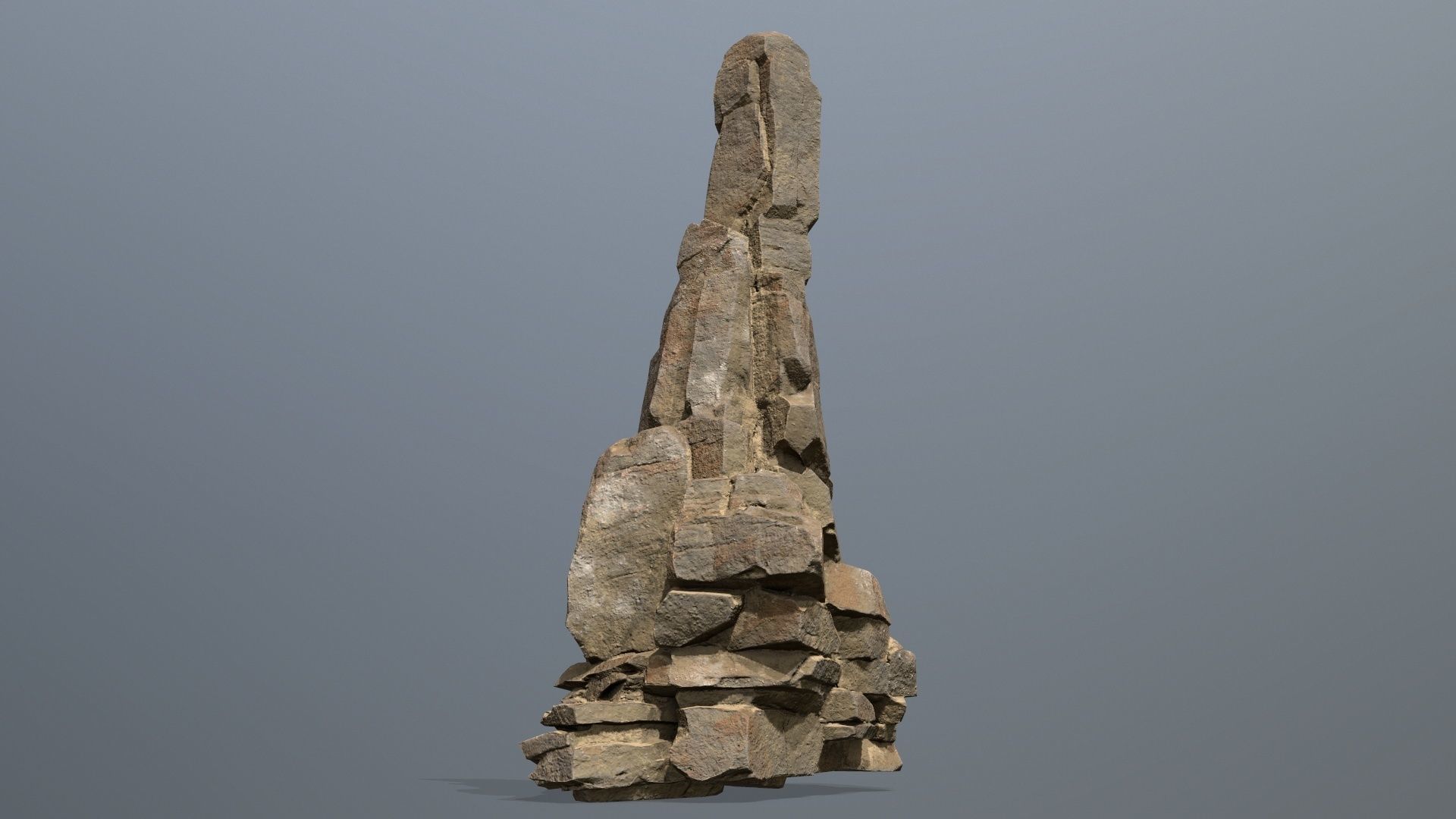 desert rocks Low-poly 3D model_6